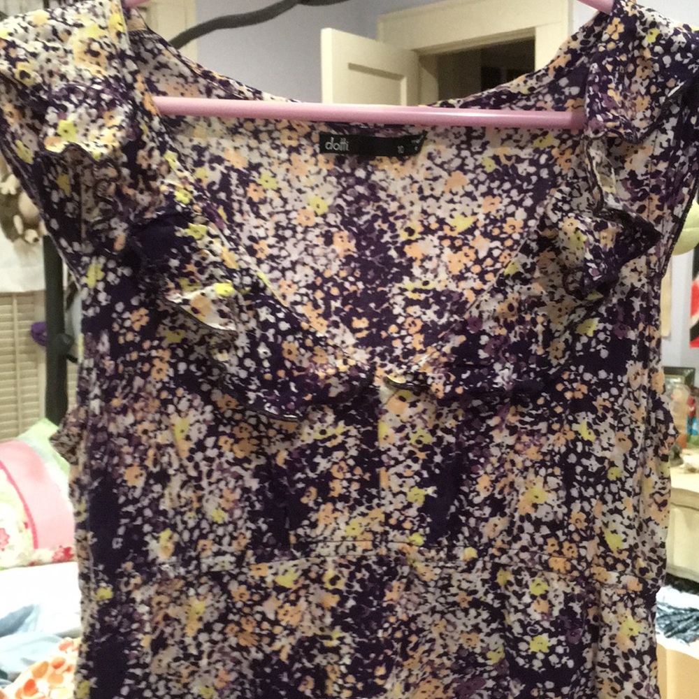 Purple floral dress